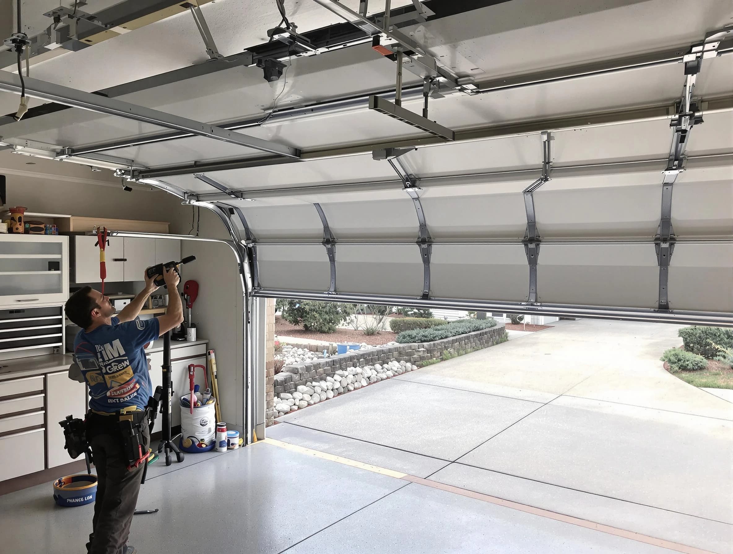 Garage door track repair service by Allison Park Garage Door Repair in Allison Park