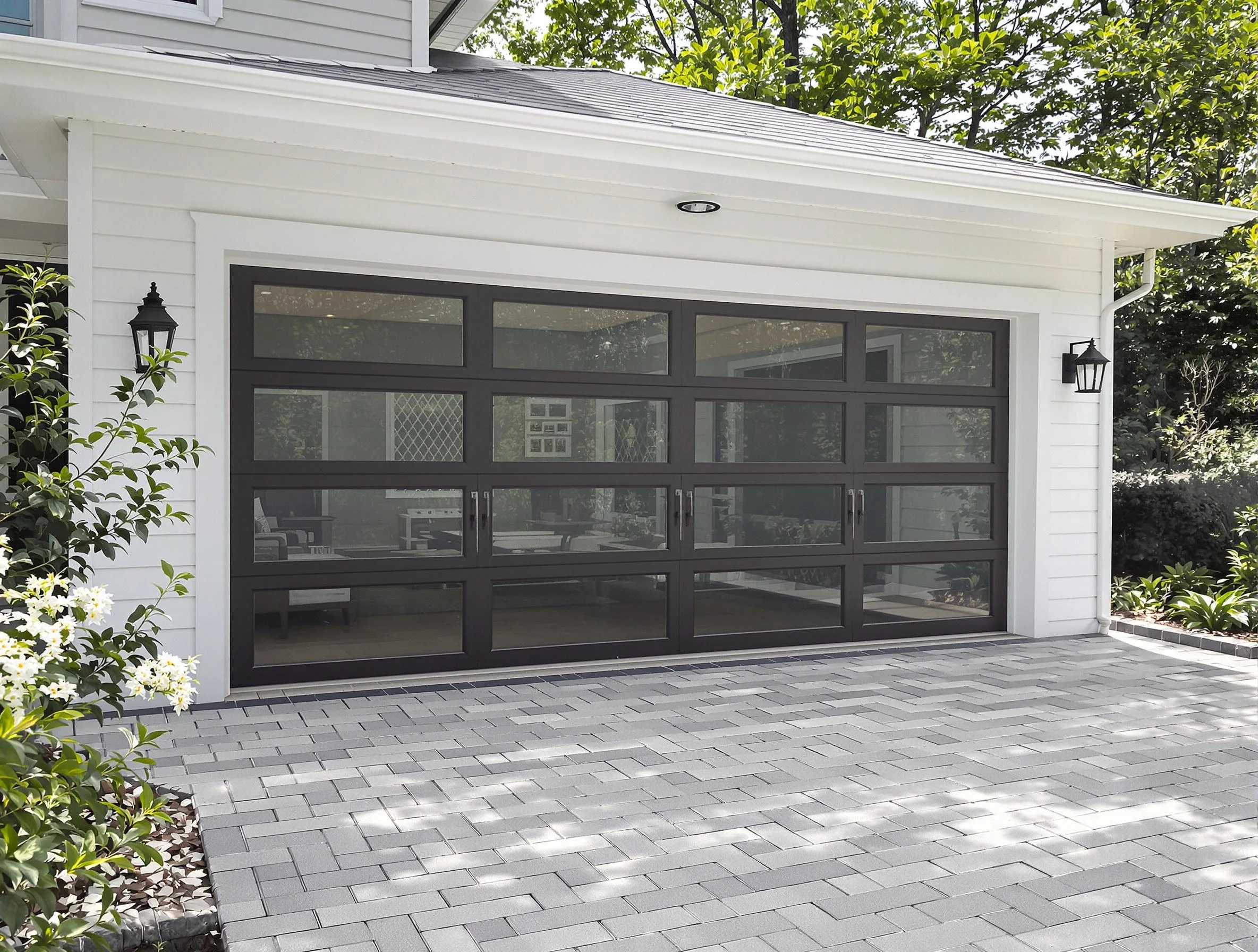 Allison Park Garage Door Repair design specialist presenting custom garage door options to Allison Park homeowner