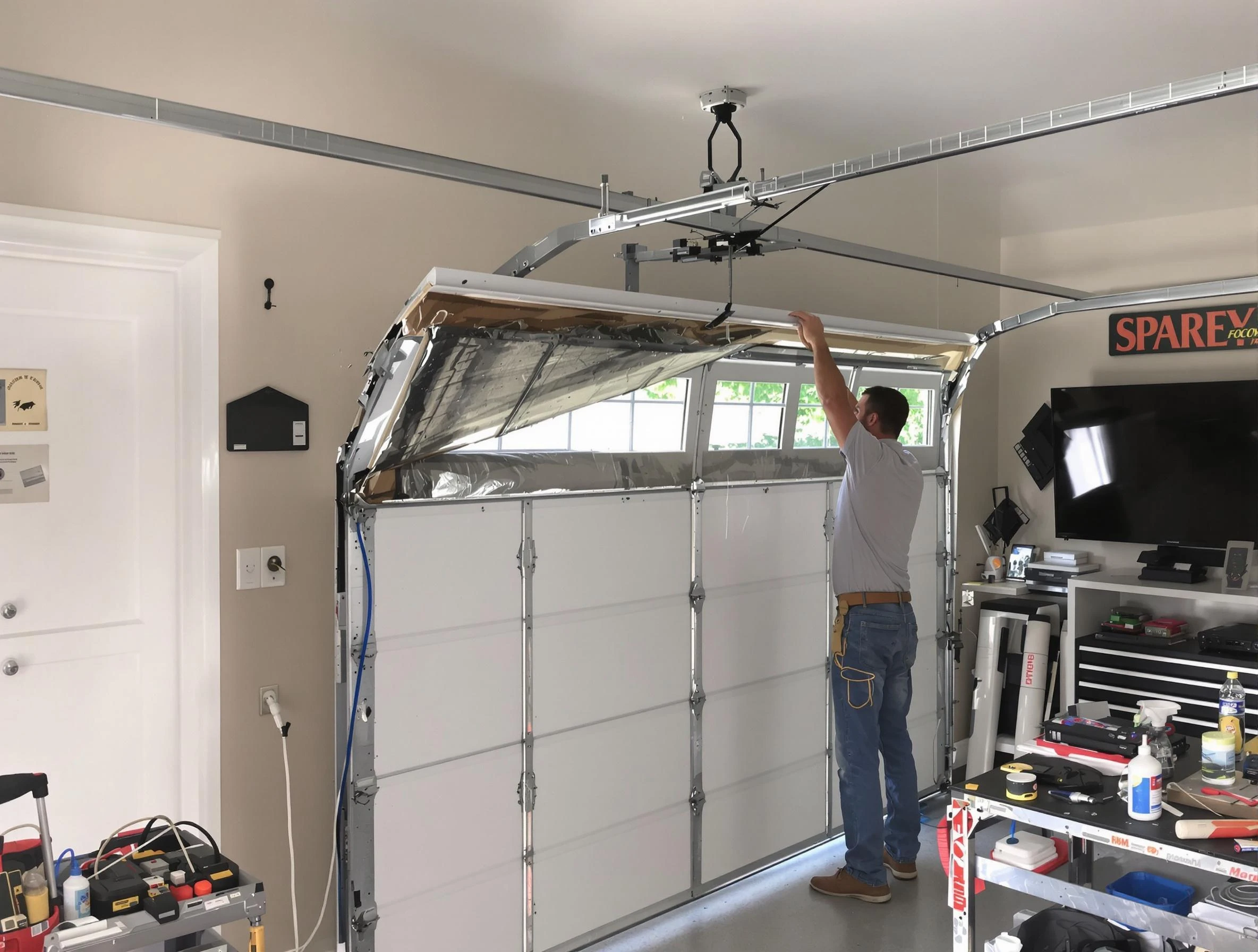 Garage door section replacement by Allison Park Garage Door Repair in Allison Park