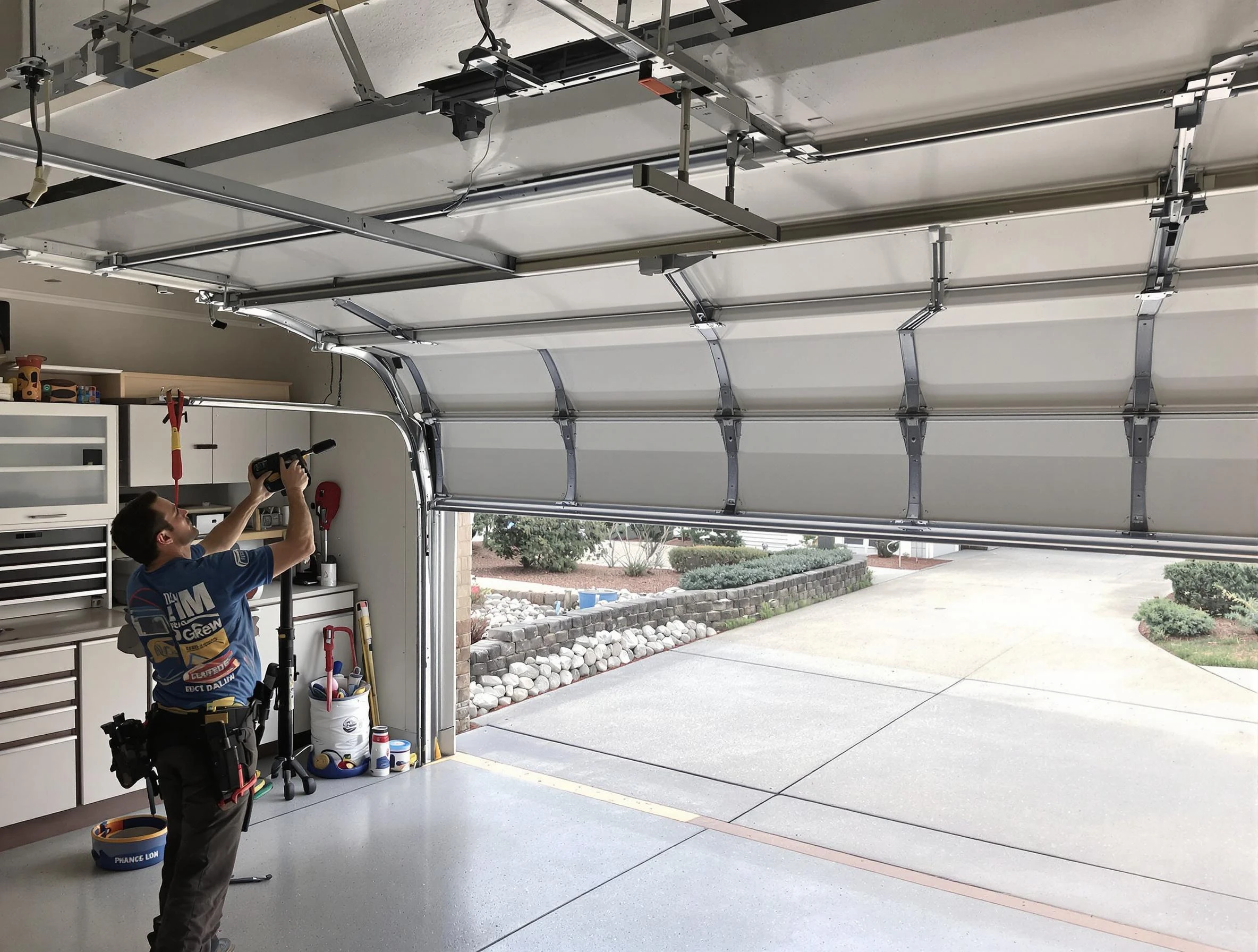 Garage door track repair service by Allison Park Garage Door Repair in Allison Park